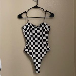 Checkered Bodysuit- M